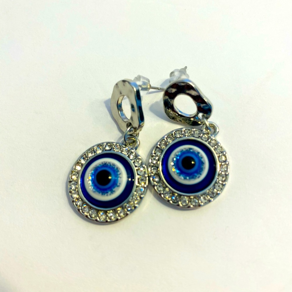 Evil eye earrings